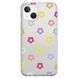 Чохол прозорий Print Flower Color для iPhone 14 Flower rainbow - ash-mobile.com.ua - фото 1