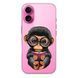 Чохол прозорий Print Animals with MagSafe для iPhone 17 Monkey