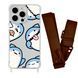 Чехол прозрачный с ремешком Print Shark для iPhone 11 PRO MAX Shark More/Brown