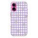 Чохол прозорий Print Flower Color with MagSafe для iPhone 17 Flower Purple