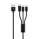 Кабель Proove Triple Connection 3 in 1 Type-C + Micro USB + Lightning (1,2m) Black
