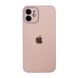 Чехол Glass FULL+CAMERA Pastel Case для iPhone 12 Pink Sand купить