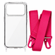Чохол прозорий з ремінцем для iPhone 18 PRO Rose Red