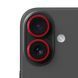Защитное стекло Metal Classic на камеру для iPhone 16 | 16 Plus Red