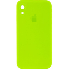 Чохол Silicone Case FULL+Camera Square для iPhone XR Party Green купити