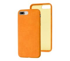 Чохол Leather Crocodile Сase для iPhone 7 Plus | 8 Plus Orange купити