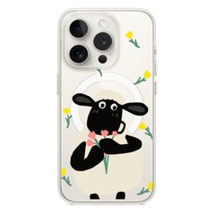 Чохол прозорий Print Happy Nice with MagSafe для iPhone 12 PRO MAX Sheep купити