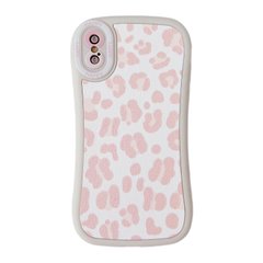 Чехол Leopard для iPhone X | XS White/Pink купить