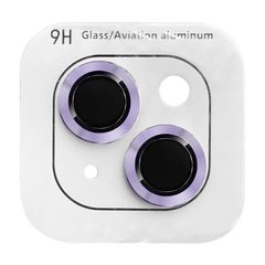 Защитное стекло Metal Classic на камеру для iPhone 15 | 15 Plus Light Purple