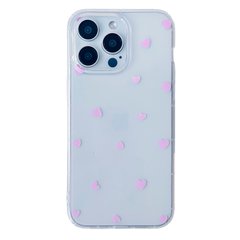 Чехол Transparent Hearts для iPhone XS MAX Purple купить