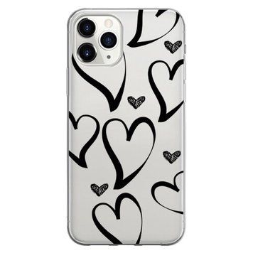 Чохол прозорий Print Love Kiss для iPhone 16 PRO MAX Heart Black - ash-mobile.com.ua - фото 1
