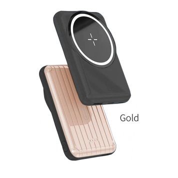 Портативная Батарея WUW Y103 MagSafe 5000mAh с магнитной беспроводной зарядкой Gold - ash-mobile.com.ua - фото 1