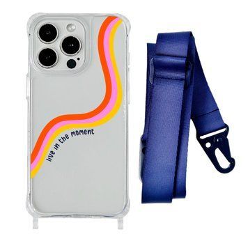 Чохол прозорий з ремінцем Print Mood swings для iPhone 11 PRO MAX Live in the moment/Midnight Blue - ash-mobile.com.ua - фото 1