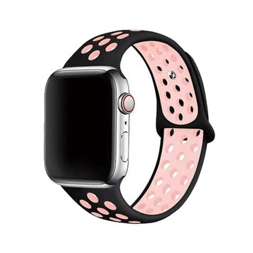 Ремінець Nike Sport Band для Apple Watch 42mm | 44mm | 45mm | 46mm | 49mm Black/Pink - ash-mobile.com.ua - фото 1