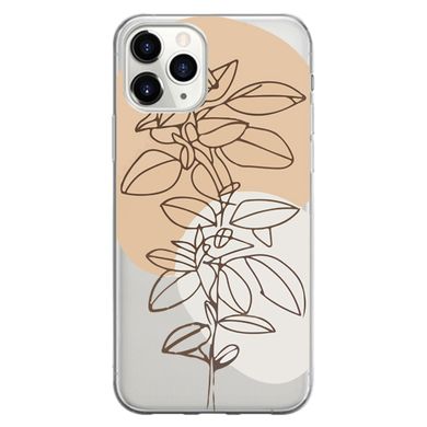 Чохол прозорий Print Leaves для iPhone 11 PRO MAX Flowerpot купити