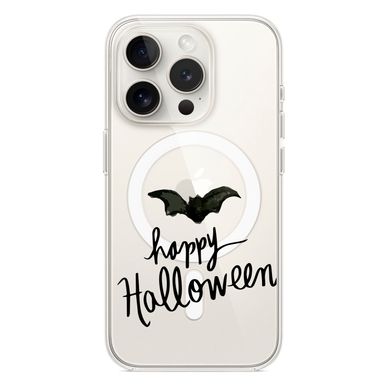 Чохол прозорий Print Halloween with MagSafe для iPhone 15 PRO MAX Happy Halloween