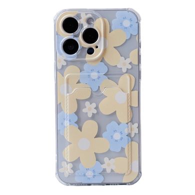 Чохол прозорий з кишенею ASH PRINT для iPhone 14 PRO MAX Flower Yellow - ash-mobile.com.ua - фото 1