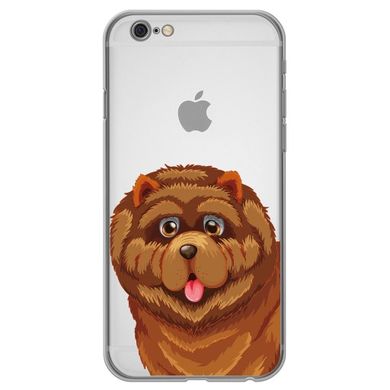 Чехол прозрачный Print Dogs для iPhone 6 Plus | 6s Plus Funny Dog Brown купить