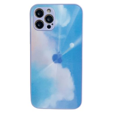 Чехол Glass Watercolor Case Logo new design для iPhone XR Cloud Purple купить