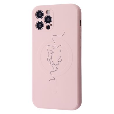 Чохол WAVE Minimal Art Case with MagSafe для iPhone 12 PRO MAX Pink Sand/Human купити