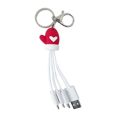 Кабель ASH Happy 3 in 1 USB (Micro-USB+Lightning+Type-C) Glove купити
