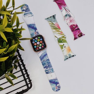 Ремінець Beautiful Flowers для Apple Watch 38/40/41 mm Зелена папороть купити