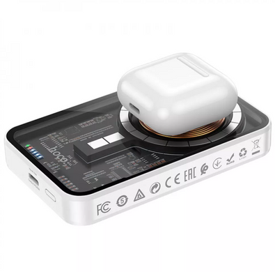 Портативна Батарея Hoco Q10 MagSafe PD 20W 5000 mAh Transparent купити