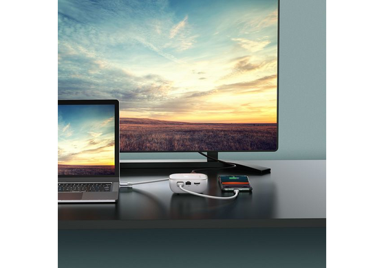 Перехідник для MacBook USB-C хаб Baseus Multifunctional 7 в 1 White купити