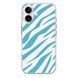 Чехол прозрачный Print Animal Blue with MagSafe для iPhone 17 Zebra