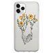 Чохол прозорий Print Leaves для iPhone 15 PRO Hands Flower