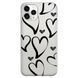 Чохол прозорий Print Love Kiss для iPhone 16 PRO MAX Heart Black