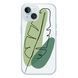 Чохол прозорий Print Leaves with MagSafe для iPhone 14 Plus Green - ash-mobile.com.ua - фото 1