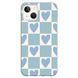 Чехол прозрачный Print Love Kiss для iPhone 15 Love Blue - ash-mobile.com.ua - фото 1