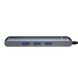 Перехідник для MacBook USB-C хаб Baseus Mechanical Eye 6 в 1 Gray