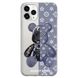 Чехол прозрачный Print Robot Bear для iPhone 15 PRO Lavender Grey