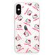 Чехол прозрачный Print Hello Kitty with MagSafe для iPhone XS MAX Head Red купить
