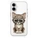 Чохол прозорий Print Animals with MagSafe для iPhone 17 Cat