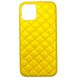 Чохол Leather Case QUILTED для iPhone 12 PRO MAX Yellow - ash-mobile.com.ua - фото 1