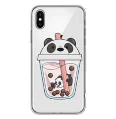 Чохол прозорий Print SUMMER для iPhone X | XS Panda Сocktail купити