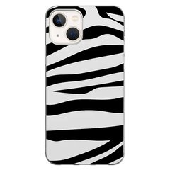 Чехол прозрачный Print Zebra для iPhone 15 Plus