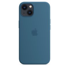 Чехол Silicone Case Full OEM+MagSafe для iPhone 13 Blue Jay