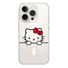 Чехол прозрачный Print Hello Kitty with MagSafe для iPhone 15 PRO Looks