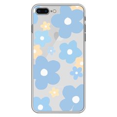 Чохол прозорий Print Flower Color для iPhone 7 Plus | 8 Plus Blue купити