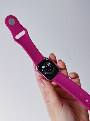 Ремінець Silicone BAND+CASE для Apple Watch 46 mm 10-12 series Rose Red - ash-mobile.com.ua - фото 4