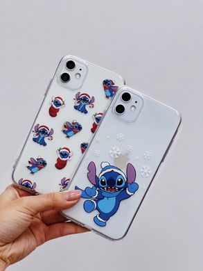 Чехол прозрачный Print NEW YEAR для iPhone 11 PRO MAX Snowmen купить