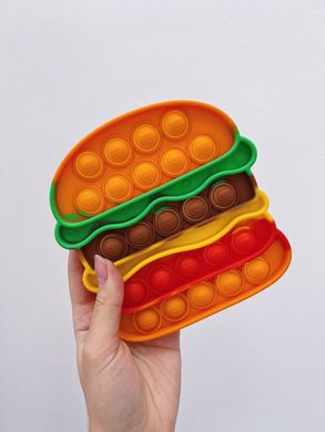 Pop-It іграшка Burger (Бургер) Orange/Brown/Red купити