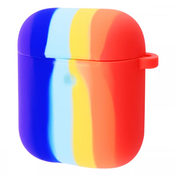 Чохол Rainbow Silicone Case для AirPods 1 | 2 Ultramarine/Red - ash-mobile.com.ua - фото 1