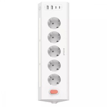 Мережевий фільтр Proove Prism Socket (5 AC + 2 Type-C + 2 USB) 1.6m White - ash-mobile.com.ua - фото 1