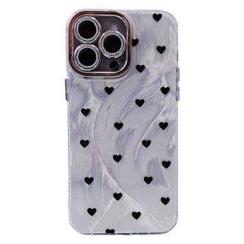 Чохол Nacre Design для iPhone 15 Hearts Silver - ash-mobile.com.ua - фото 1