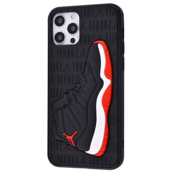 Чохол Sneakers Brand Case (TPU) для iPhone 12 | 12 PRO Кросівок Black-Red - ash-mobile.com.ua - фото 1